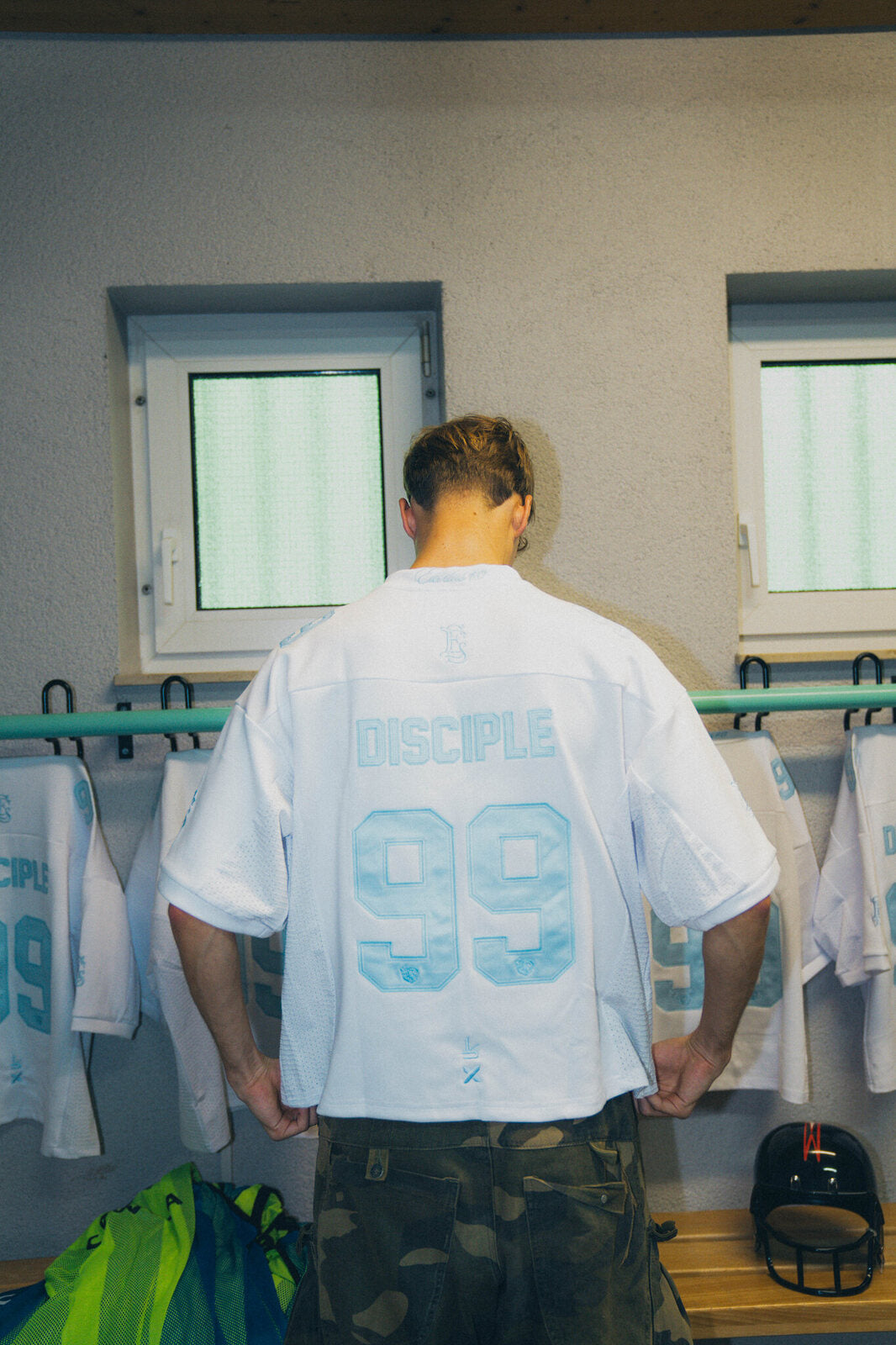 DISCIPLE 99 jersey, back view, standing