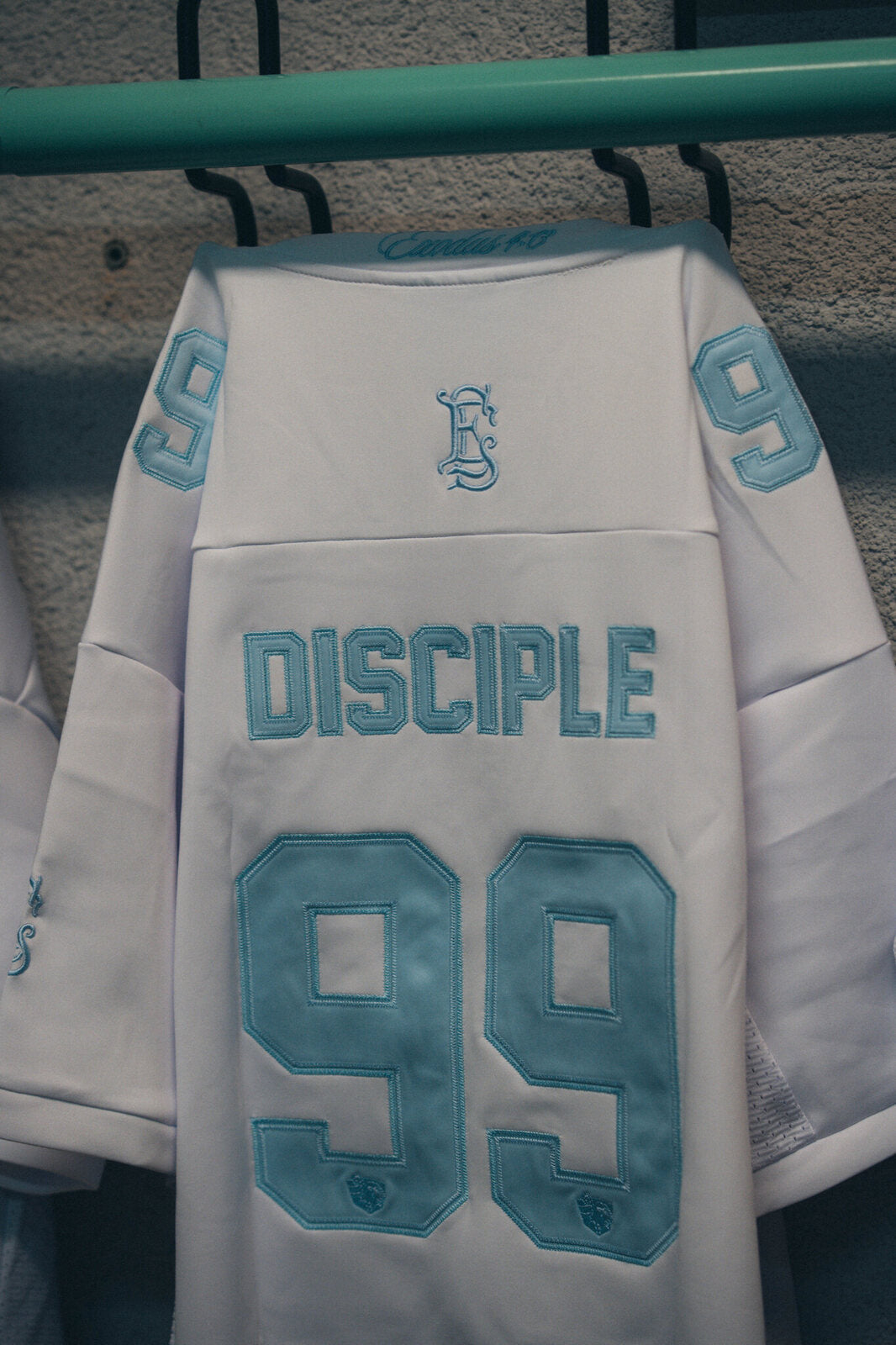 DISCIPLE 99 jersey, hanging, back view